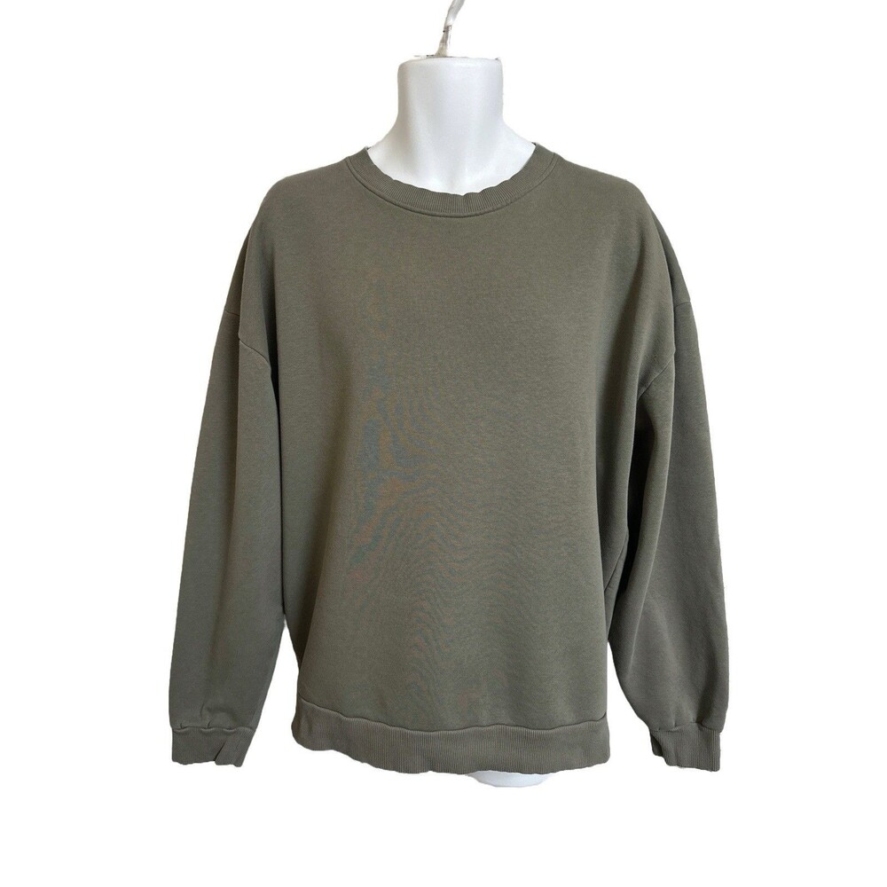 Nuuds Men's M Olive Green Classic Crewneck Sweatshirt Medium Cotton Blend